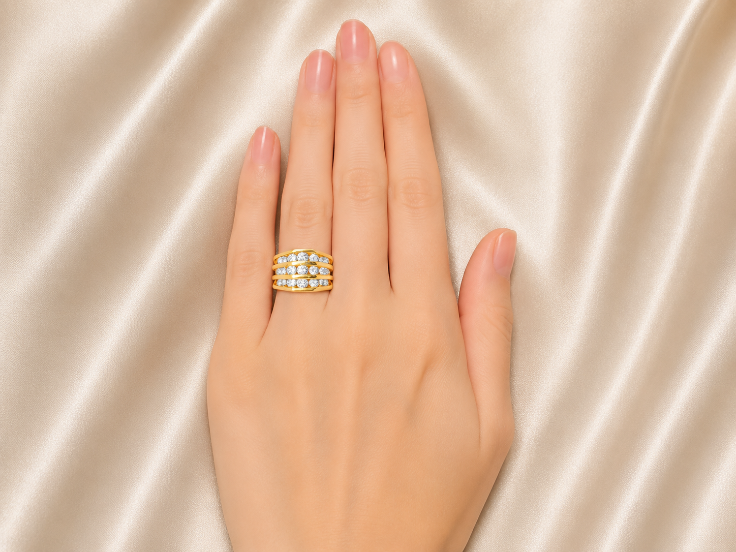 14K Yellow Gold Diamond Ring Estate