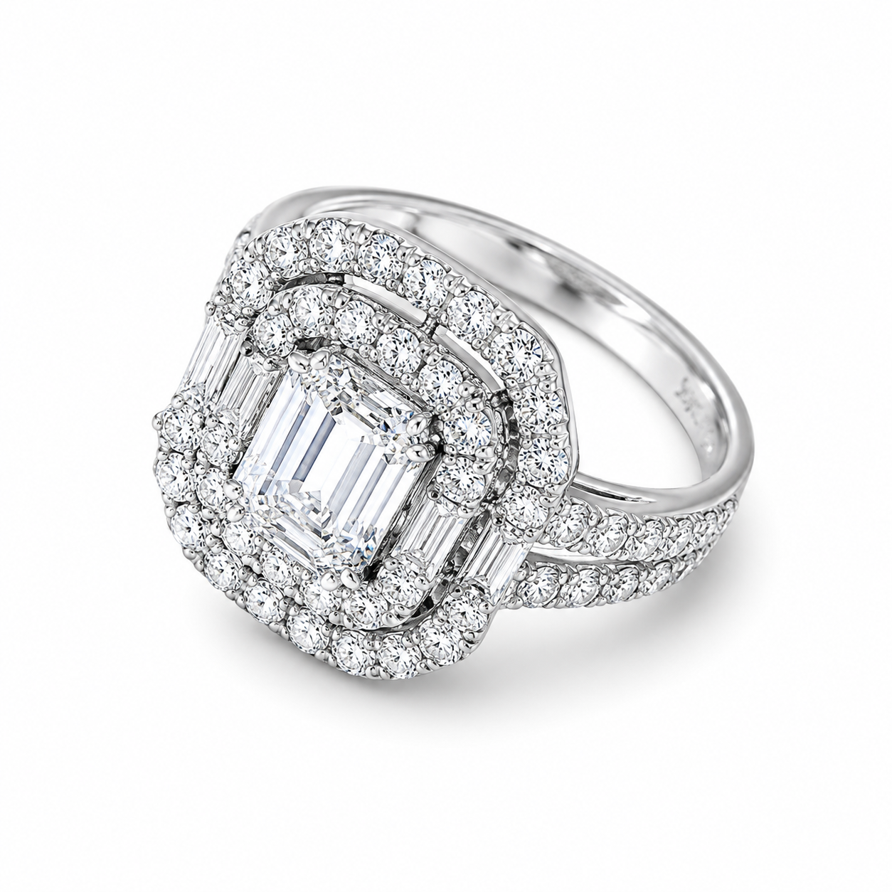18K White Gold GIA Certified Diamond Engagement Ring