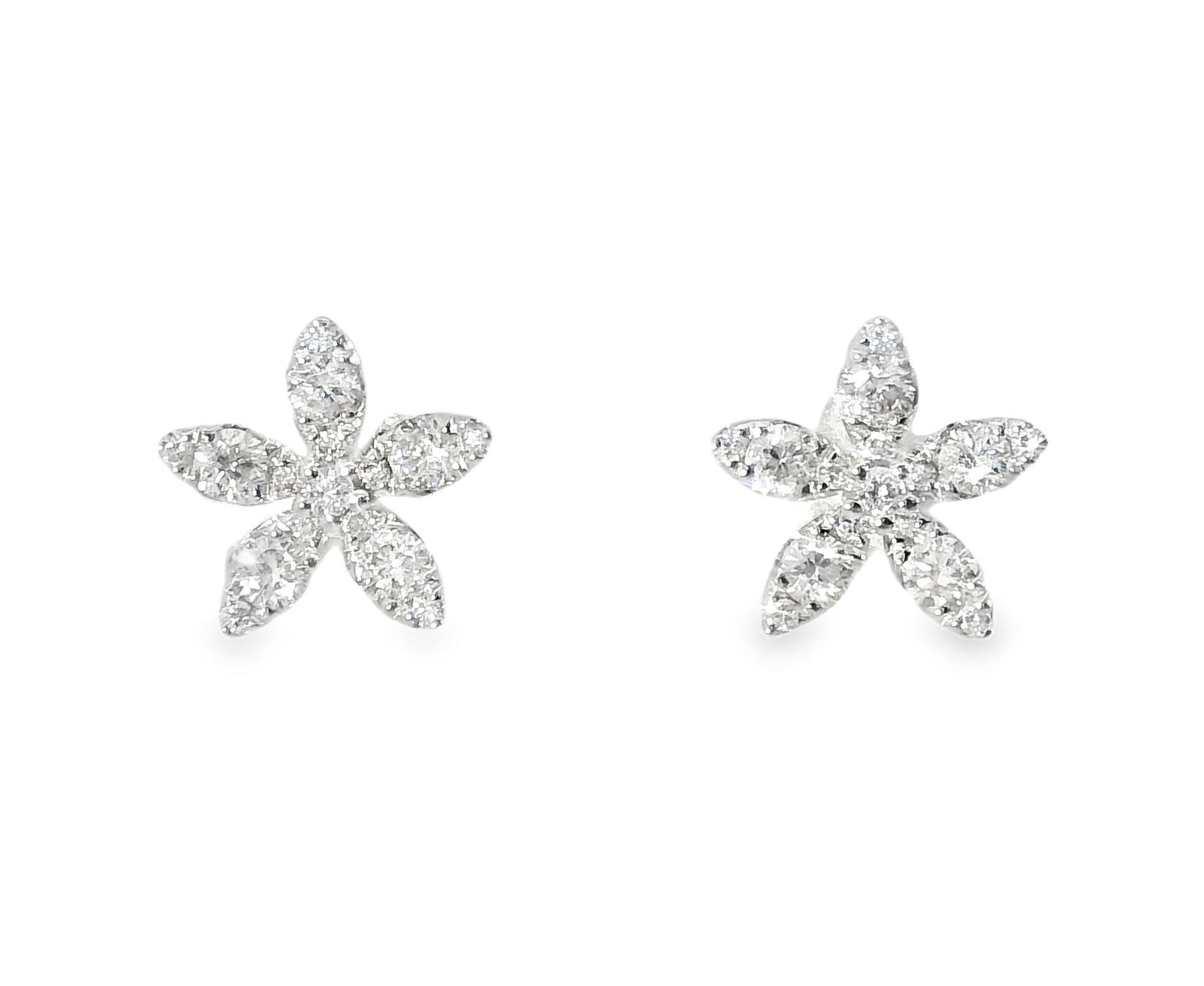 Elegant White Gold Diamond Stud Earrings - GGEMSonline