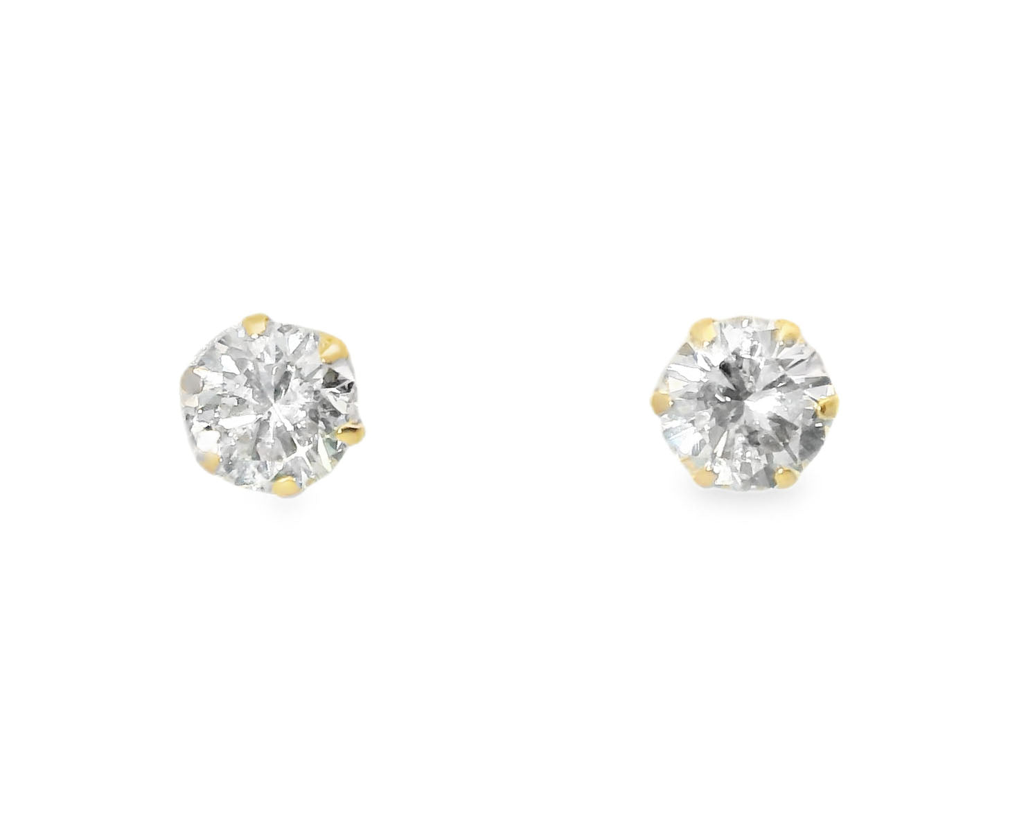 18K Gold and Diamond Stud Earrings 1.41 CT - GGEMSonline