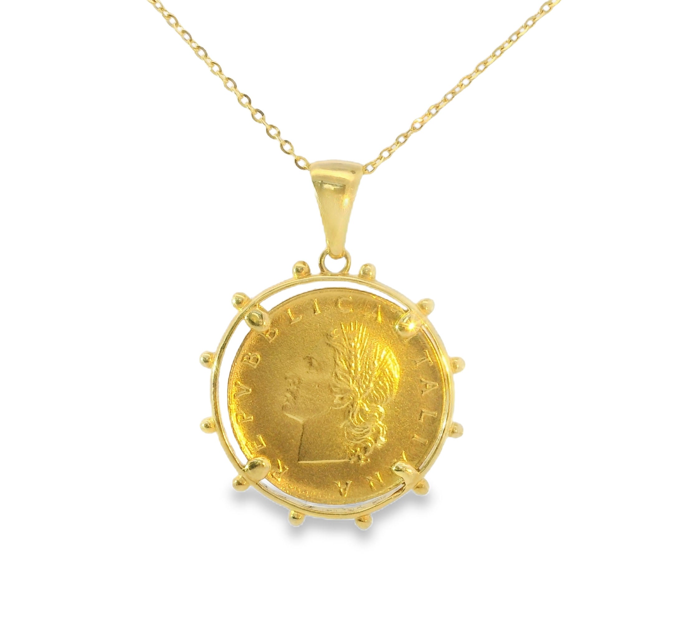 Elegant Gold Coin Pendant - GGEMSonline