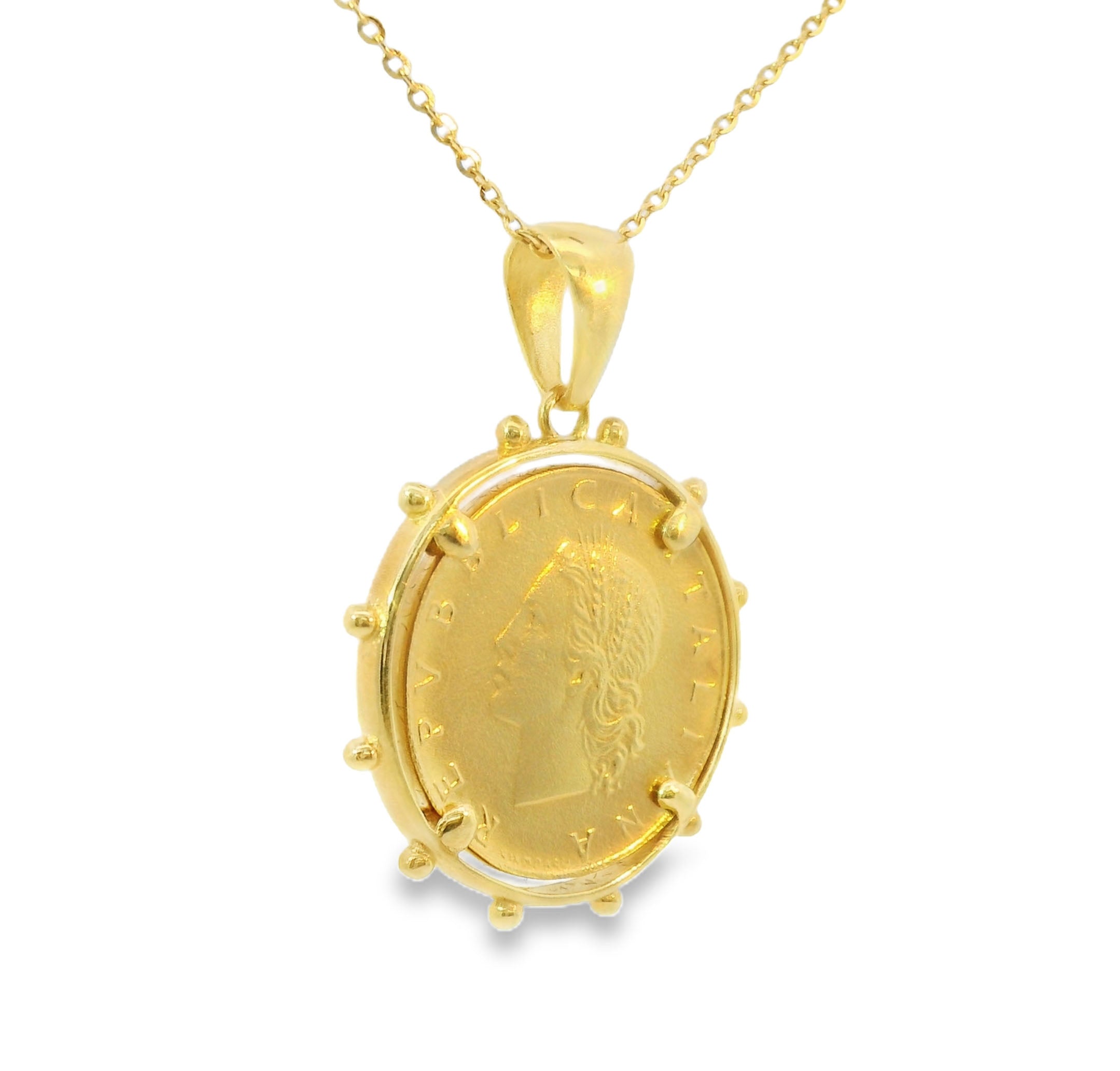 Elegant Gold Coin Pendant - GGEMSonline