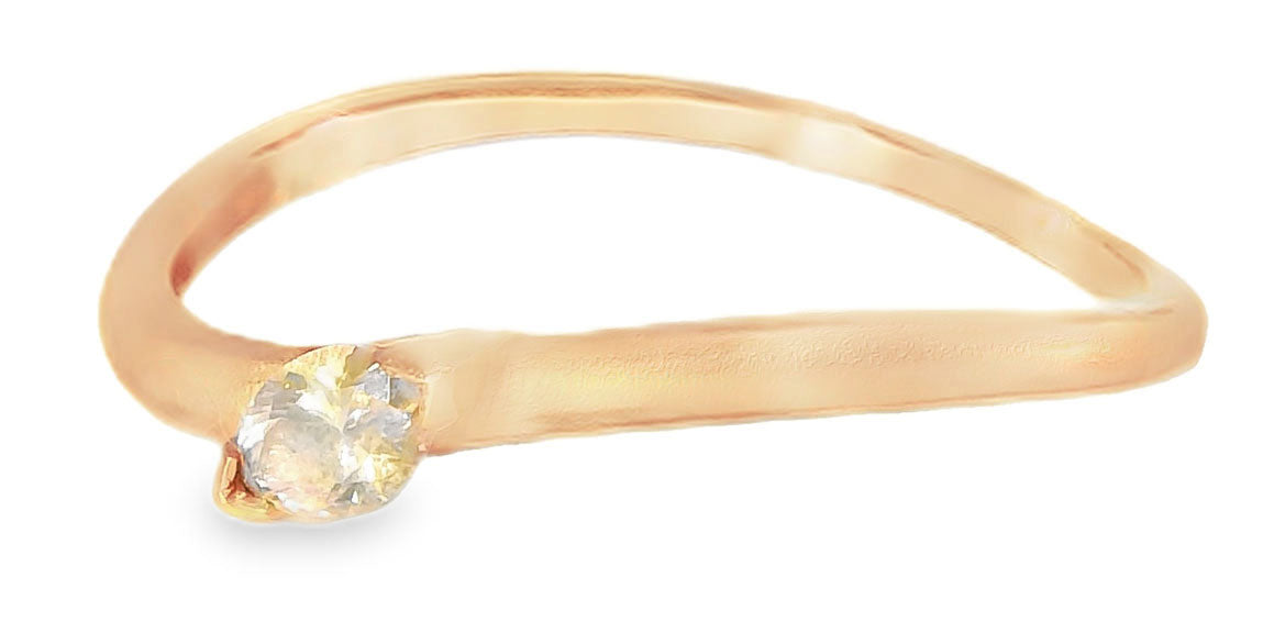 Beautiful 18K Pink Rose Gold Fancy Color Pink Diamond Designer Stacking Band Ring - GGEMSonline