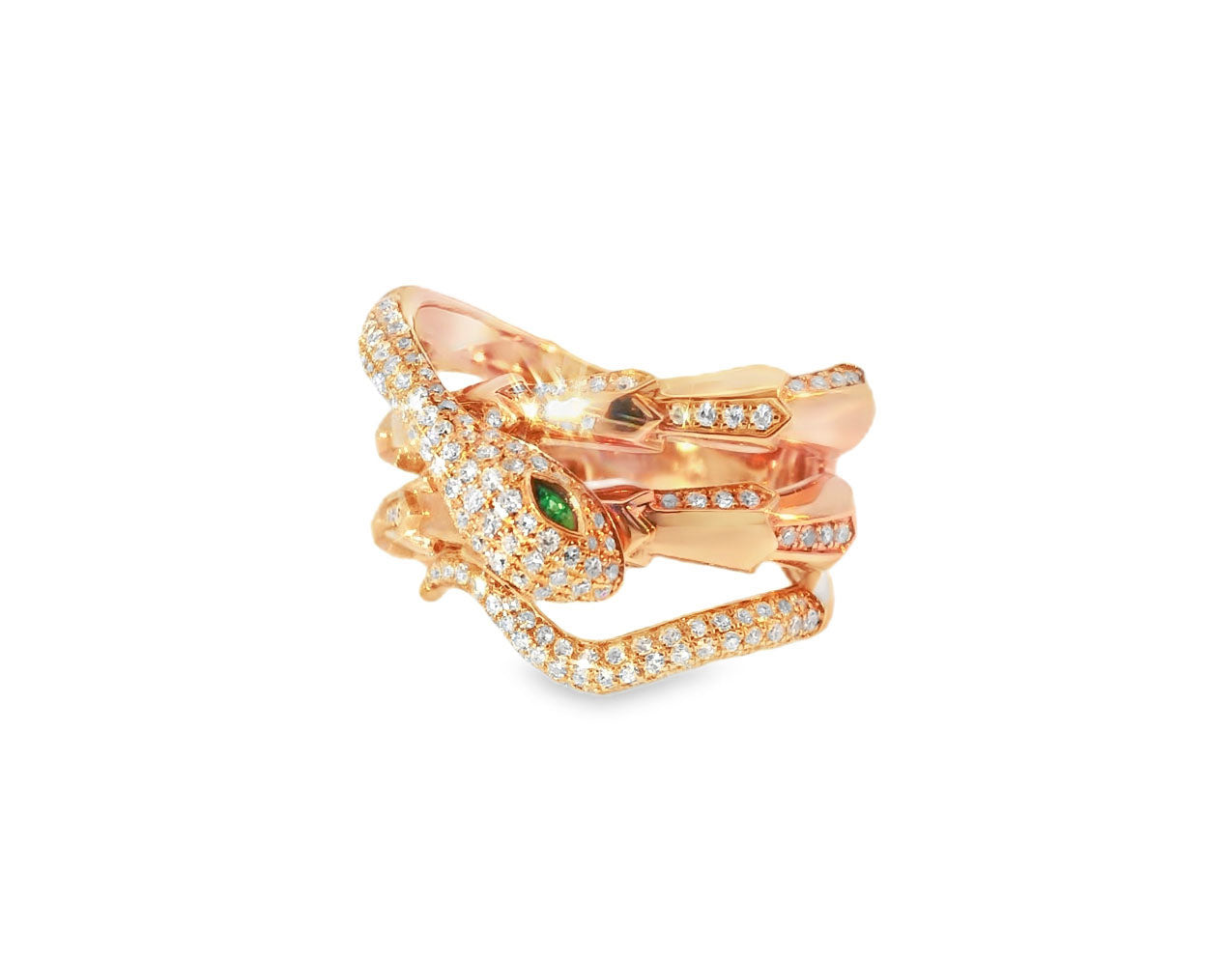 Elegant Snake-Inspired Diamond Ring - GGEMSonline