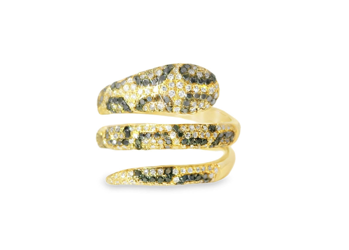 Elegant Triple Band Gold Snake Ring - GGEMSonline