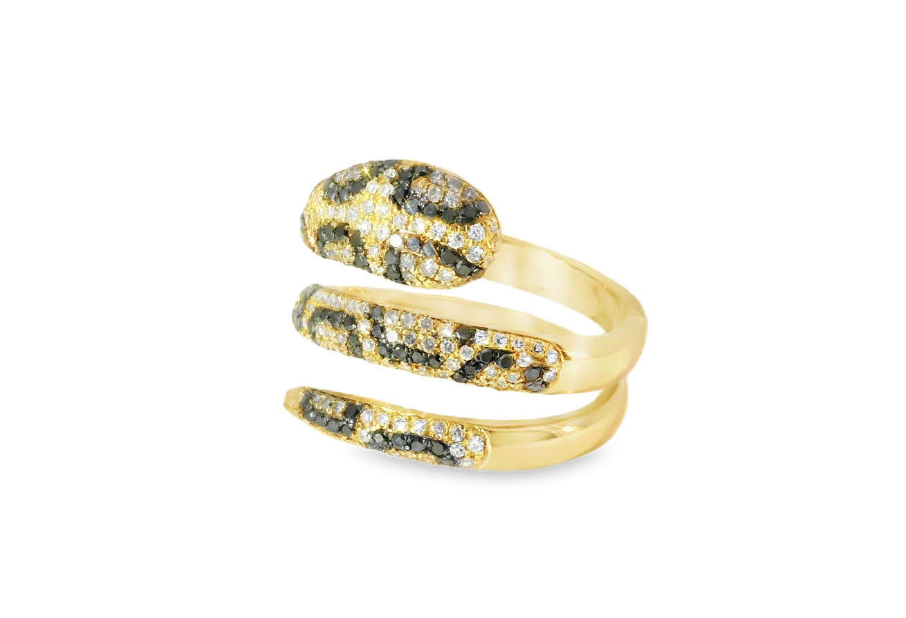 Elegant Triple Band Gold Snake Ring - GGEMSonline