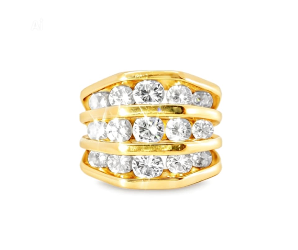 14K Yellow Gold Diamond Ring Estate