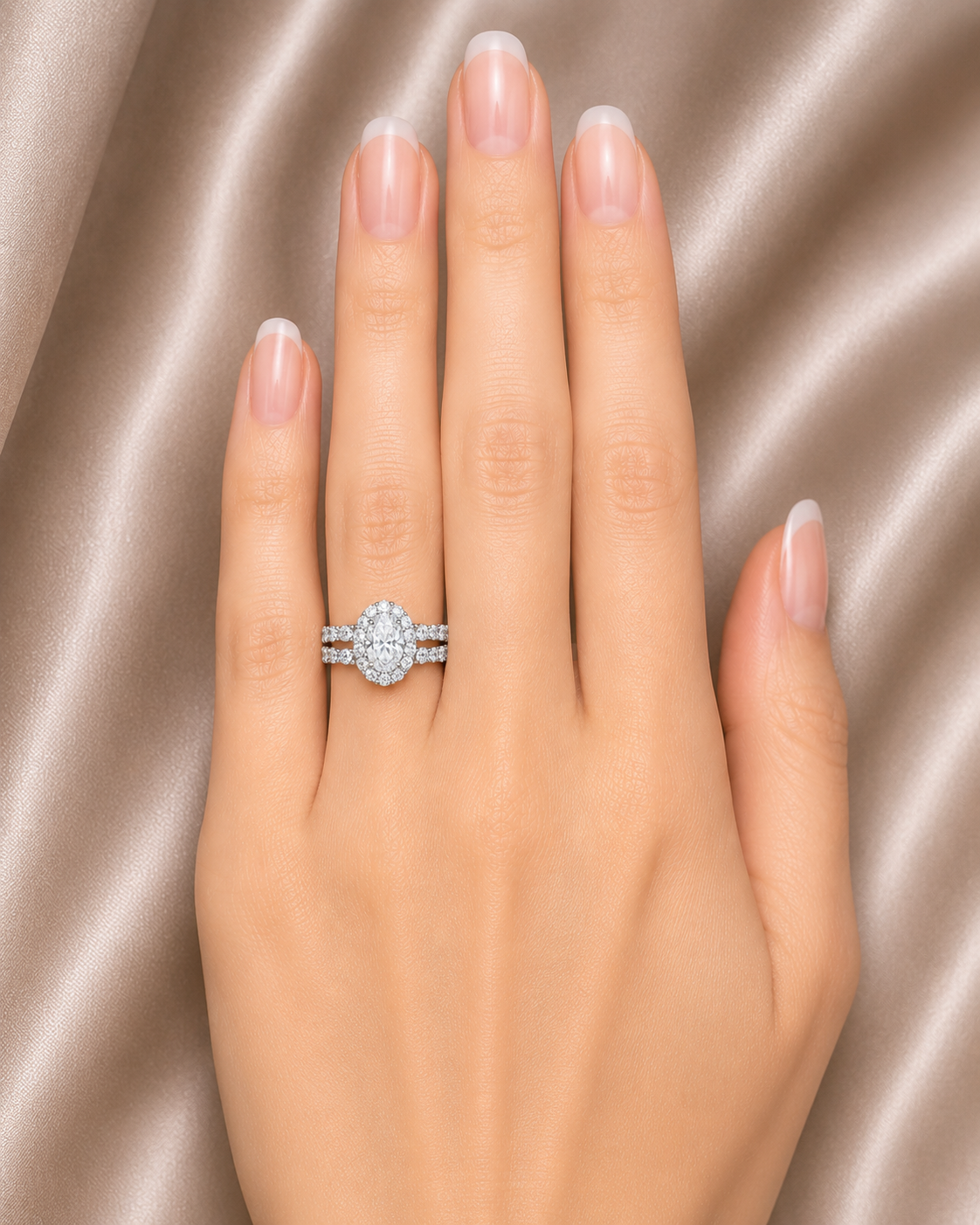 14K White Gold Aquamarine Diamond Engagement Ring Estate
