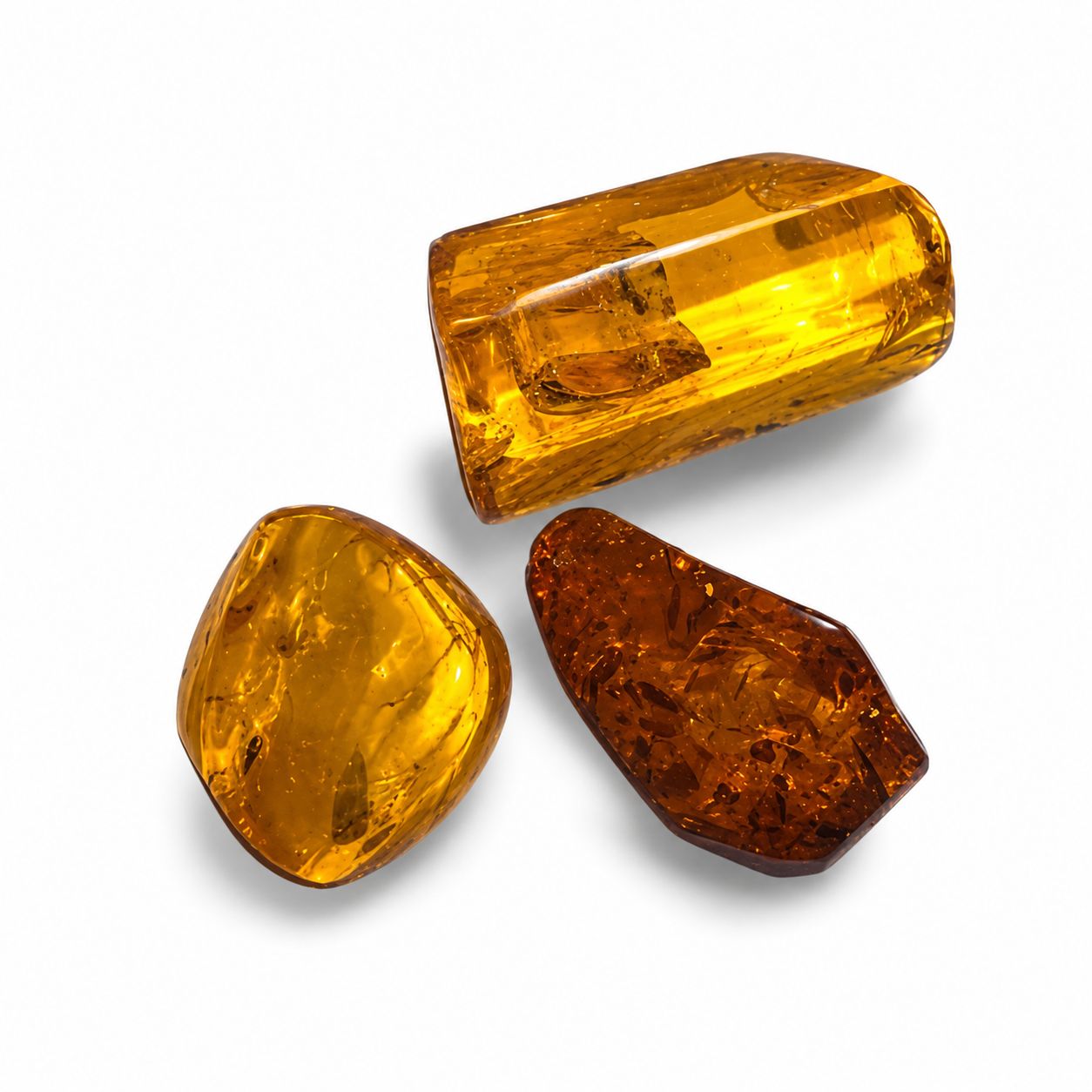 Antique Baltic Sea 3 Piece Loose Amber Set