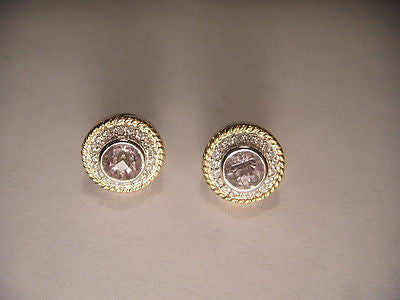 Beautiful Estate 14K White Gold Pink Solitaire Amethyst Diamond Stud Earrings - GGEMSonline