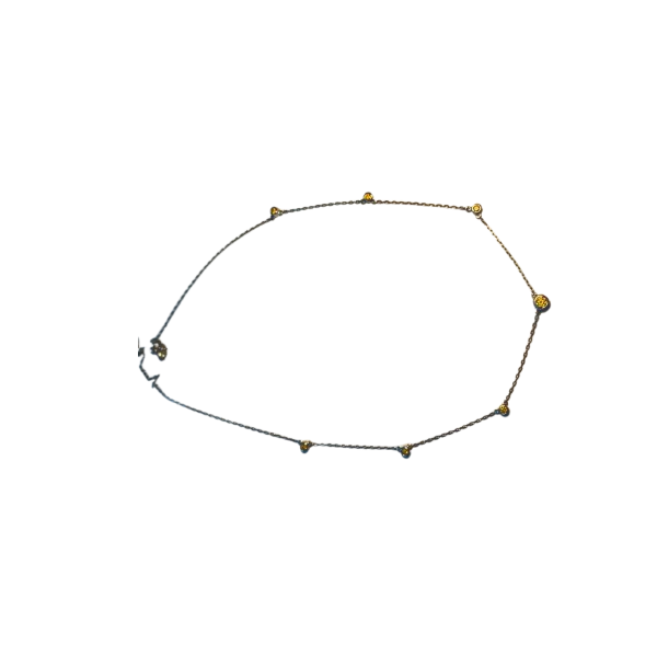 Graduating 14K White Gold Yellow Diamonds by the Yard Station Necklace - GGEMSonline