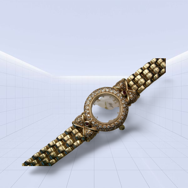 Gorgeous Estate 14K Yellow Gold Allegro Diamond Ladies Wristwatch Wrist Watch - GGEMSonline