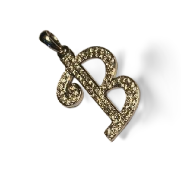 Stunning V Letter Gold Pendant