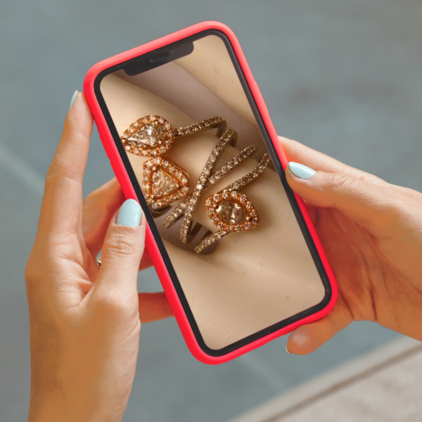 Magnificent Designer 18K White Pink Gold Diamond Paved Wide Band Ring - GGEMSonline