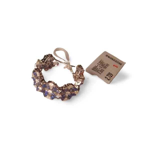 Gorgeous 18K White Gold Sapphire Diamond Eternity Wedding Band - GGEMSonline