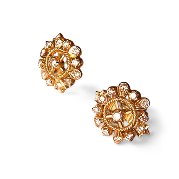 24k white gold stud earrings deals