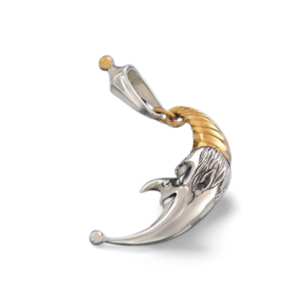 This fashionable and surreal Crescent Moon Slide Pendant - GGEMSonline
