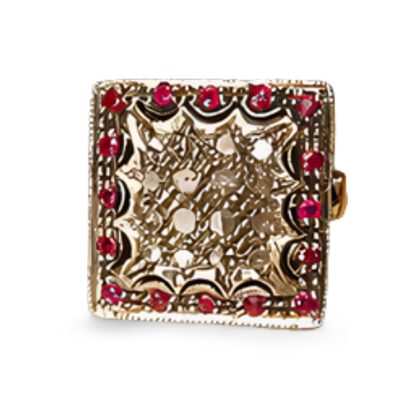 Gorgeous Antique Estate 14K Pink Rose Gold Diamond Ruby Filigree Ring - GGEMSonline