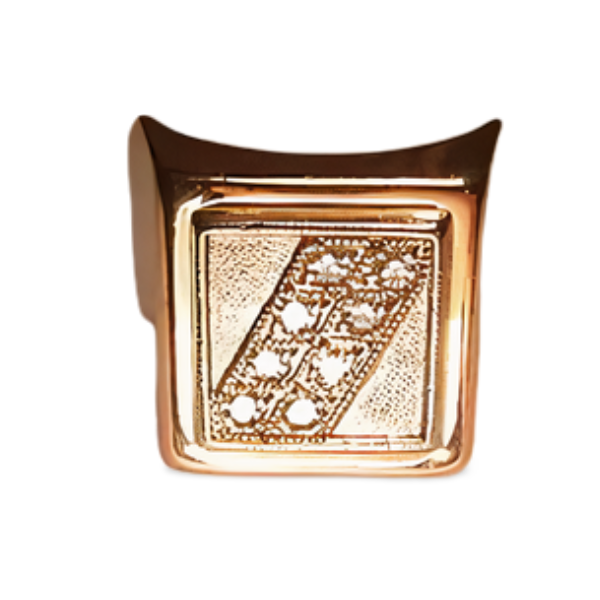 Handsome Estate 14K Pink Rose Gold Diamond Mens Ring - GGEMSonline