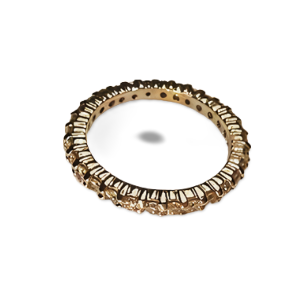 Beautiful Estate 14K White Gold Diamond Eternity Wedding Band Ring 6.5 - GGEMSonline