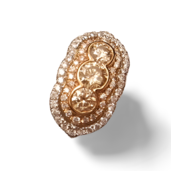 Gorgeous 18K White Gold 3-Stone Diamond Anniversary Band - GGEMSonline