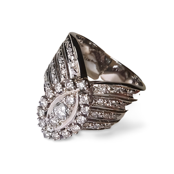 Diamond 18 Karat White Gold Stackable Modern Eternity Band Ring – Bardys  Estate Jewelry