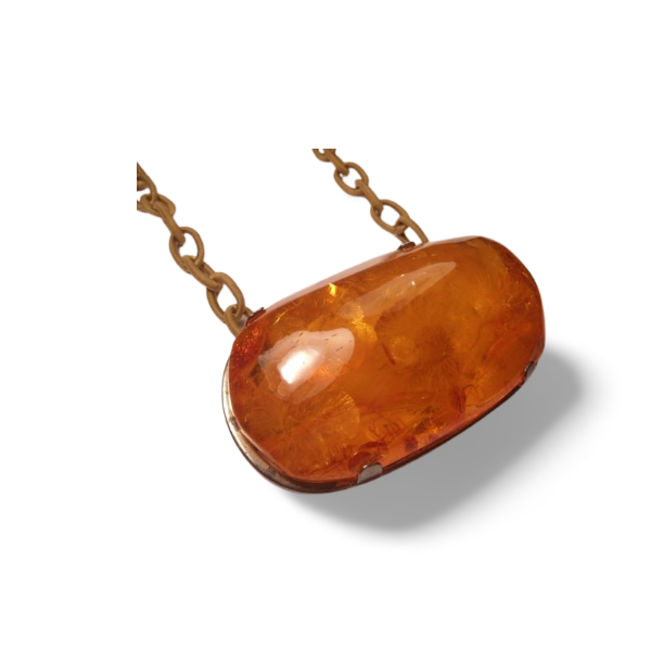 Fabulous Antique Natural Old Baltic Sea Amber Brooch Pin Pendant Necklace - GGEMSonline