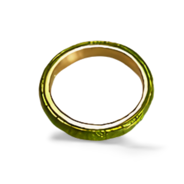 Hidalgo Enamel Silver Textured Lime Green Insert Band Ring - GGEMSonline