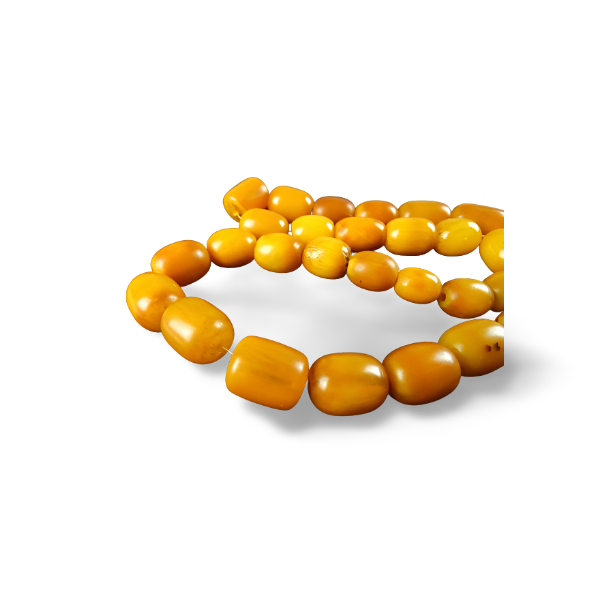 Magnificent Antique Natural Old Baltic Amber Bead Necklace - GGEMSonline