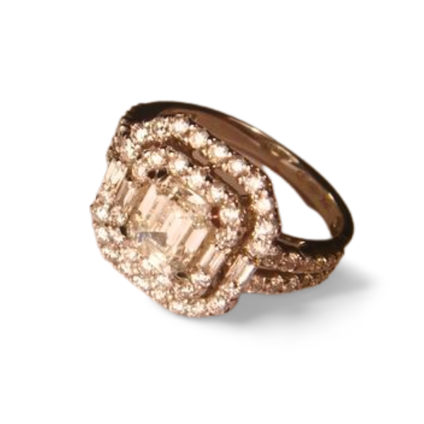 Magnificent Estate 18K White Gold 1 One carat GIA Certified Diamond Engagement Ring - GGEMSonline