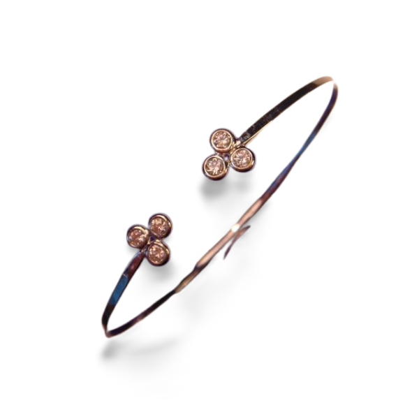 Gorgeous Estate 14K White Gold .50 Carat Diamond Bangle Bracelet - GGEMSonline