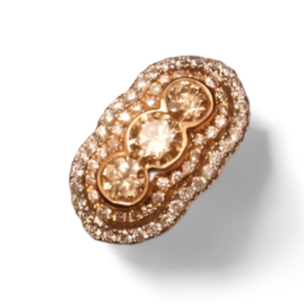 Gorgeous 18K White Gold 3-Stone Diamond Anniversary Band - GGEMSonline