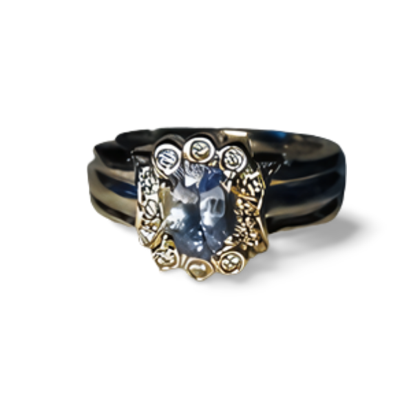 Gorgeous Estate 14K White Gold Solitaire Tanzanite Diamond Ring - GGEMSonline