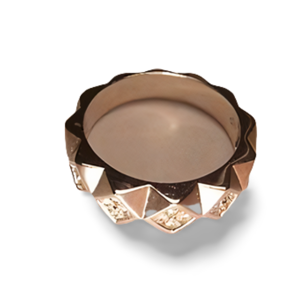 Beautiful Estate 18K White Gold Designer Diamond Wedding Band Ring - GGEMSonline