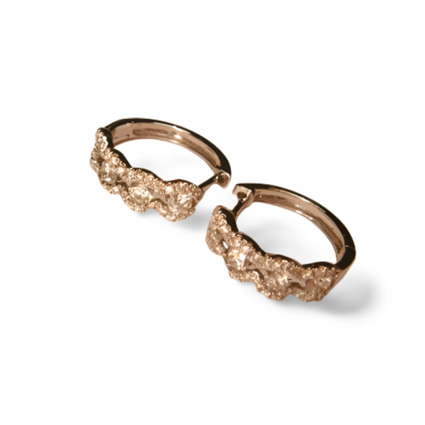 Wonderful 14K White Gold Diamond Hoop Earrings Hoops - GGEMSonline