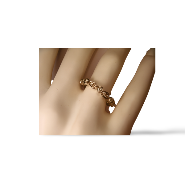 Stunning 18K White Gold Eternity Diamond Wedding Band Ring - GGEMSonline