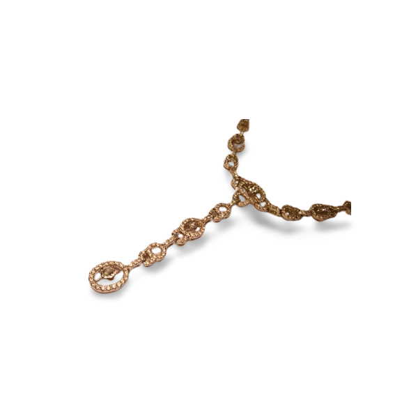 Gorgeous Estate 18K White Gold Rose Cut 6 Carat Diamond Lariat Station Necklace - GGEMSonline