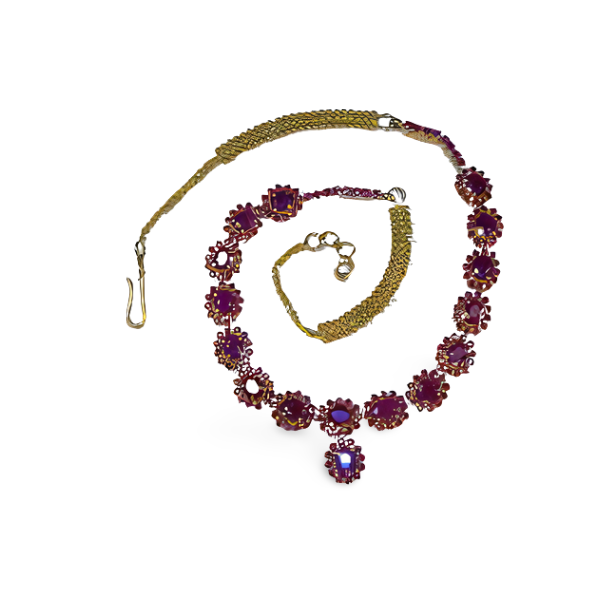 Magnificent Estate 24K 22K Yellow Gold 40 Carat Ruby Rubies Necklace - GGEMSonline